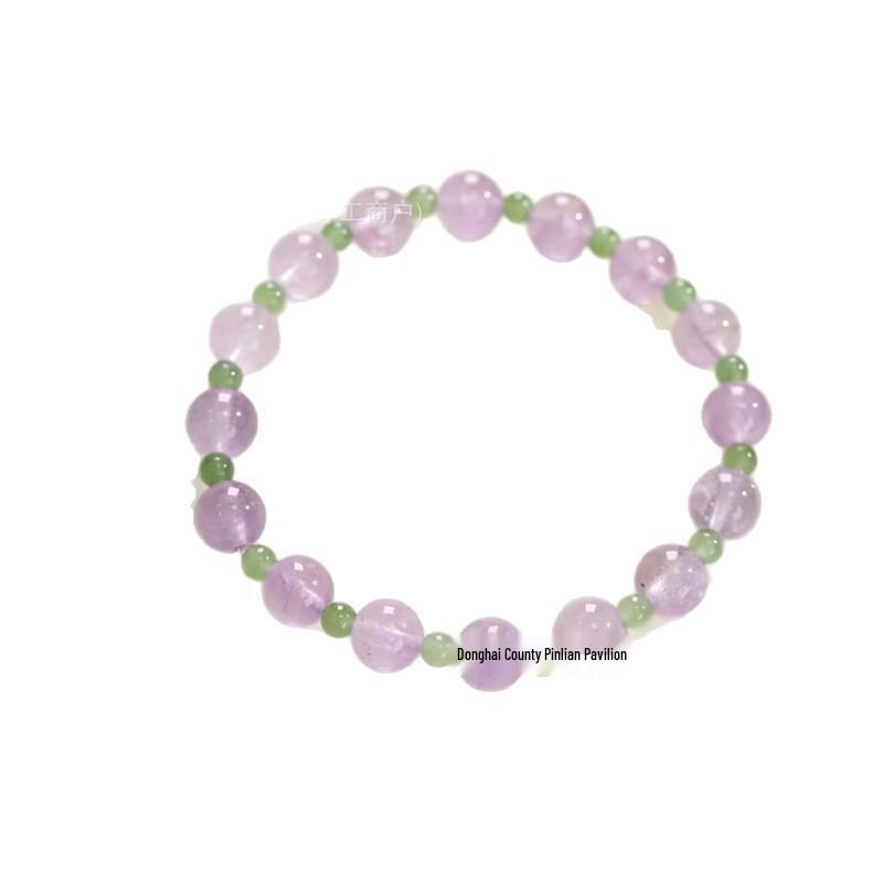 Women's High-End Lavender Amethyst Beaded Bracelet - Elegant National Style Design