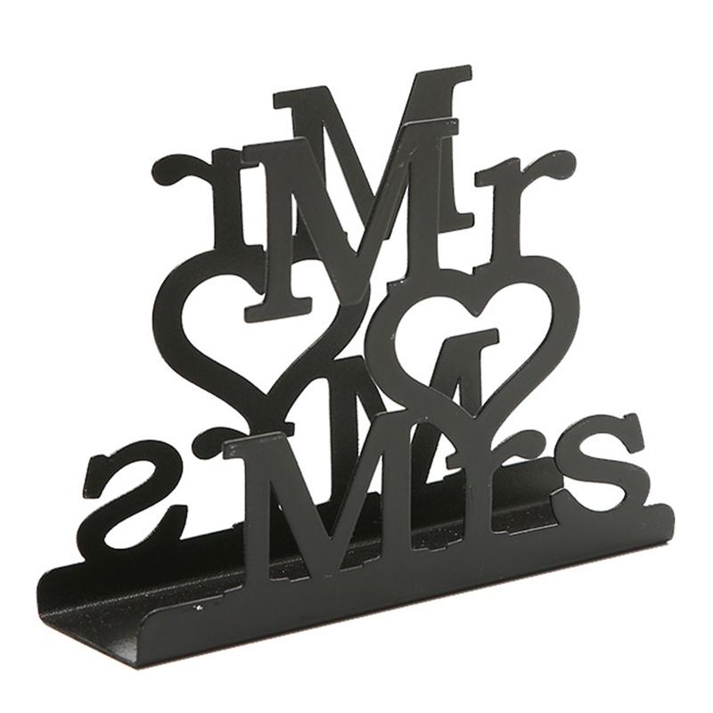 Heart Shaped 3D Tissue Holder Napkin Clamp Dispenser Stand Hollow Ornament