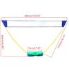3-in-1 Outdoor Portable Badminton Set Tennis Volleyball Net with Stand Battledore 280X160cm