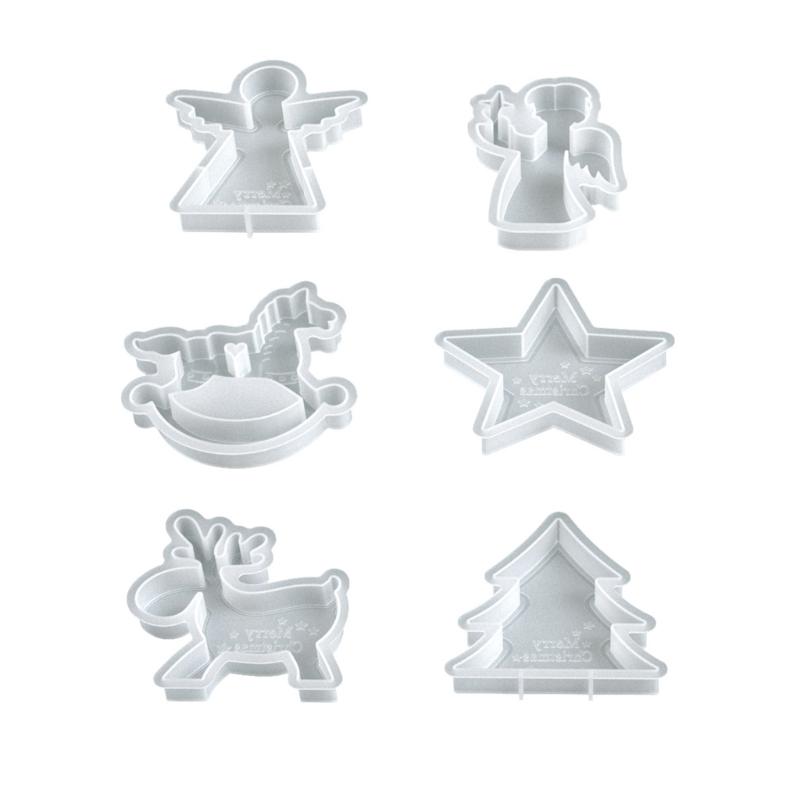 Food Grade Silicone Candle Making Molds With 6 Festival Designs Reindeer Horse Star Angel Christmas Crafts