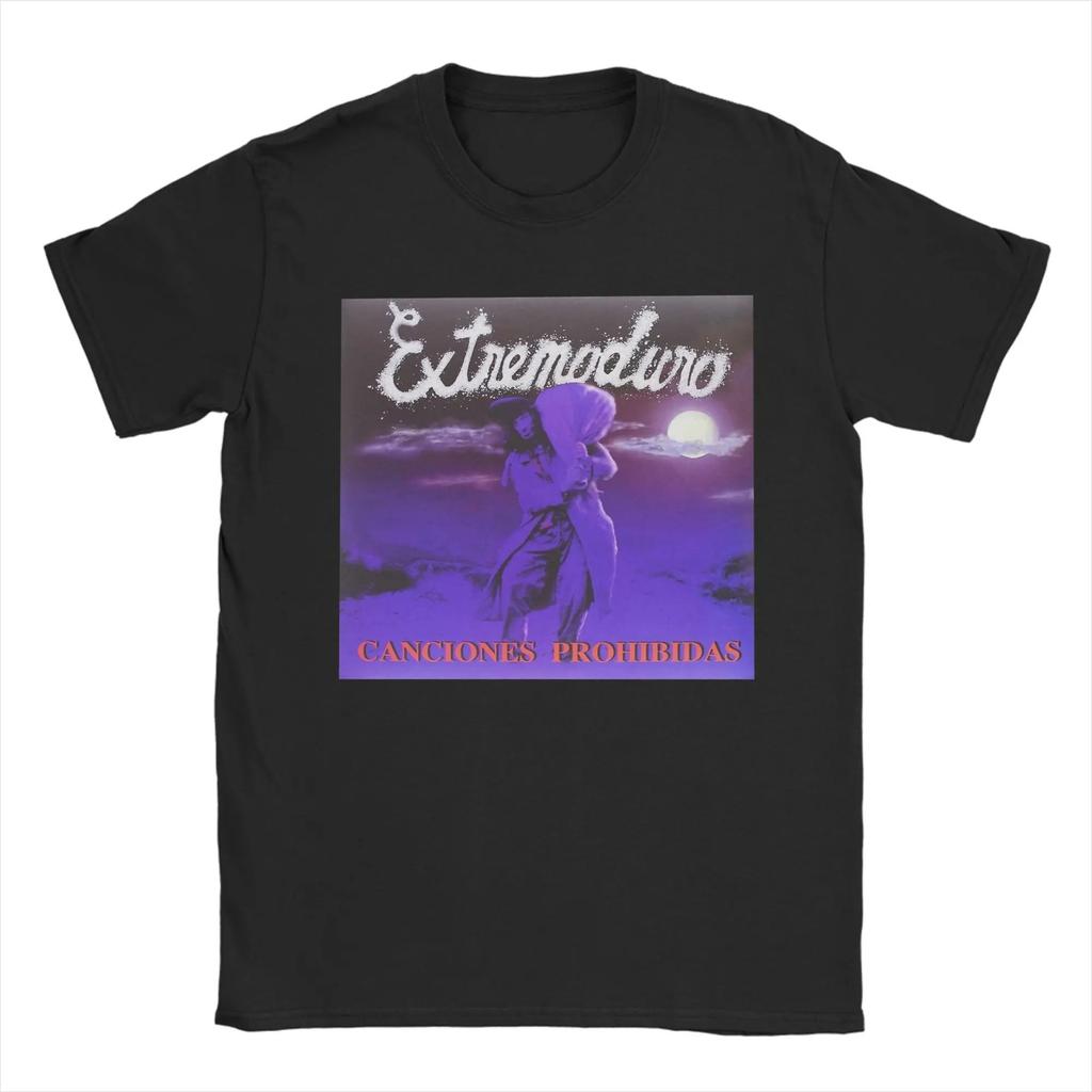 Awesome Extremoduro  Canciones Prohibidas 1998 T-Shirts for Men Crewneck  Cotton T Shirts  Short Sleeve Tee Shirt Big Size Tops