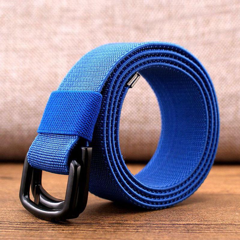 Men's Canvas & Leather Double Ring Stretch Belt