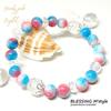 Natural Stone Power Stone Bracelet for Women and Featuring Candy Cracked and Frosted Includes a Luxury Drawstring Bag with [Good Luck, Health, Amulet]