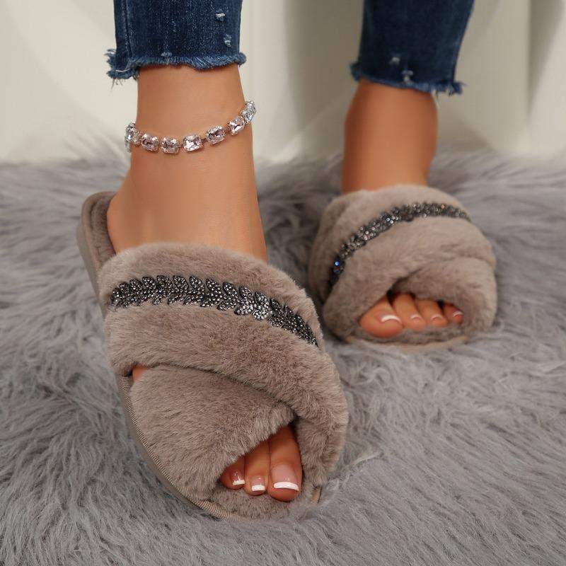 Fashion Cute Women's Autumn and Winter Indoor Non-slip Soft-soled Cotton Slippers