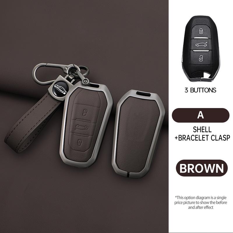 

Zinc Alloy Car Key Case Cover Shell For Ds Ds7 Ds5 Ds6 Ds9 New Energy Ds4 Dias Protective Key Chain Bag Keyless Auto Accessories