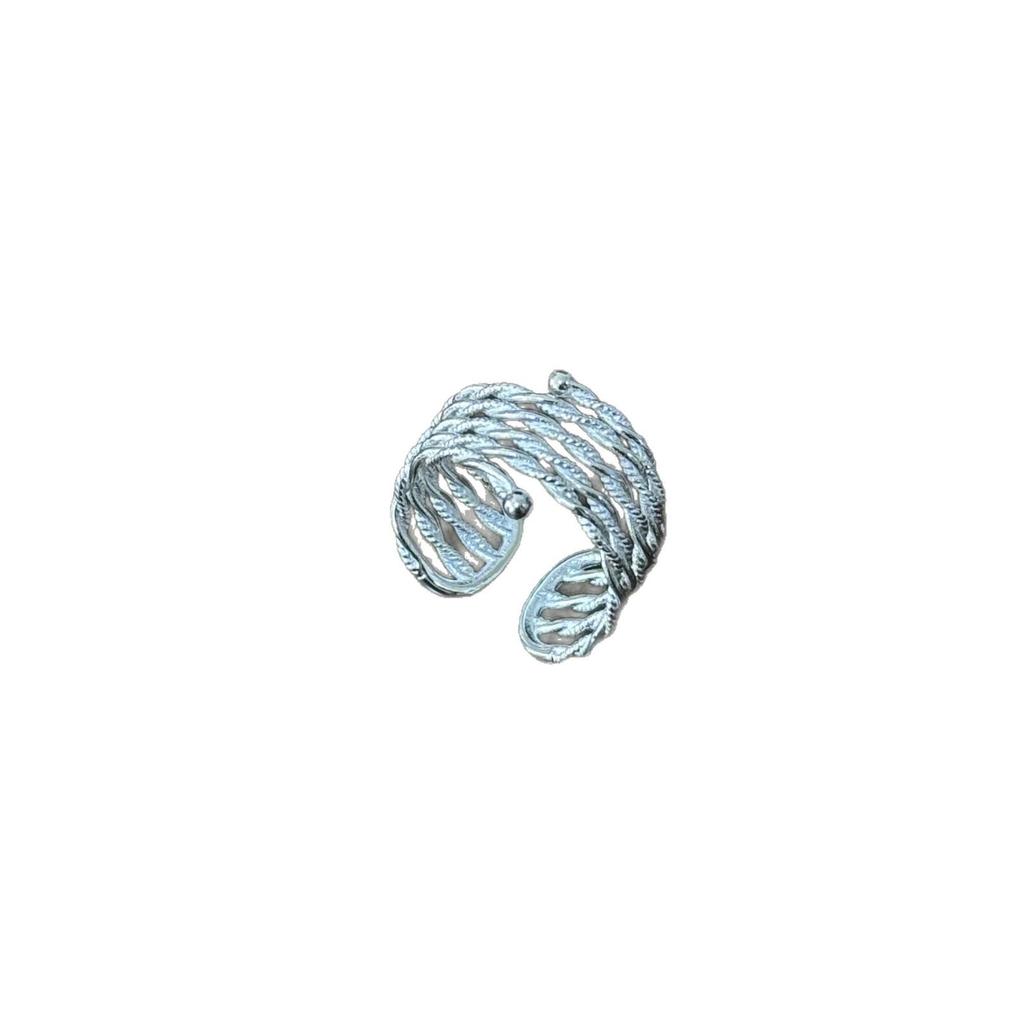 Women's Minimalist Multi-layer Cable Knit Adjustable Ring – Versatile, Trendy, Niche Design