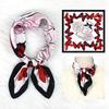 Spring and summer 71 new blue butterfly fashion commuter silk scarf pink perfume plant flower small square scarf scarf