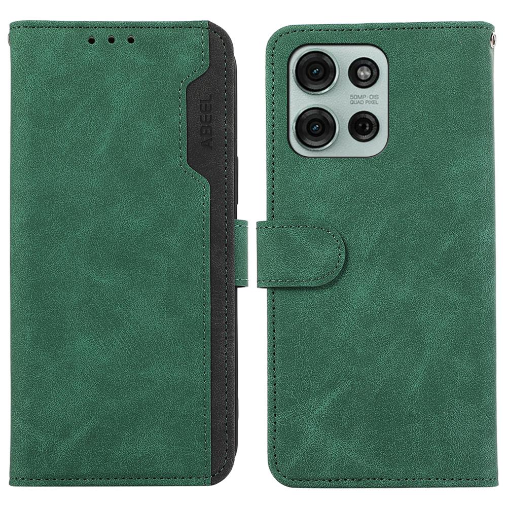 For Motorola Moto G75 5G Case Color Splicing Leather Flip Phone Cover RFID Blocking