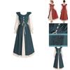 Exquisite Long Sleeve Irish Renaissance Dress For Women In Vibrant Color Options Perfect For Any Occasion