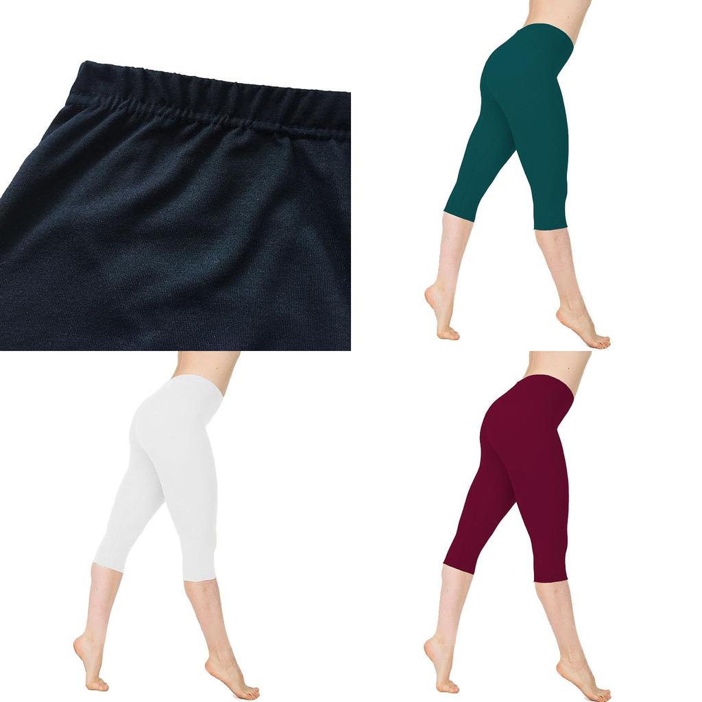 Stylowe damskie spodnie capri 3/4 z niskim stanem do jogi dla bezwysiłkowego stylu fitness i komfortu