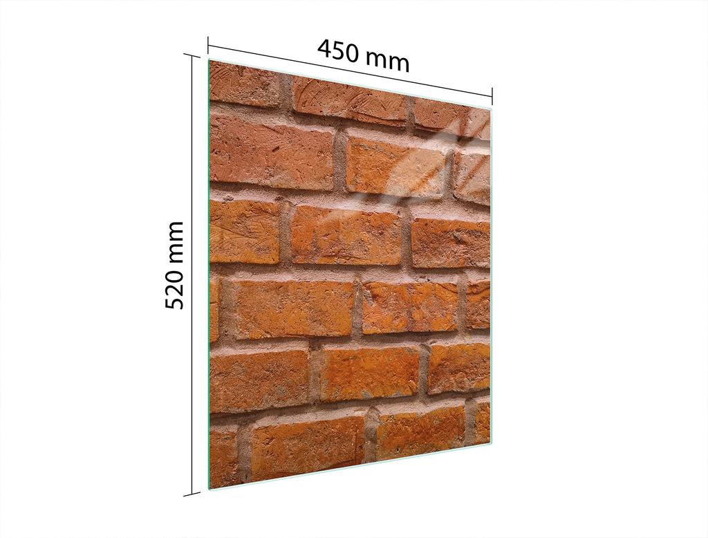 GLAS-SCHNEIDEBRETT 45x52 ZIEGEL