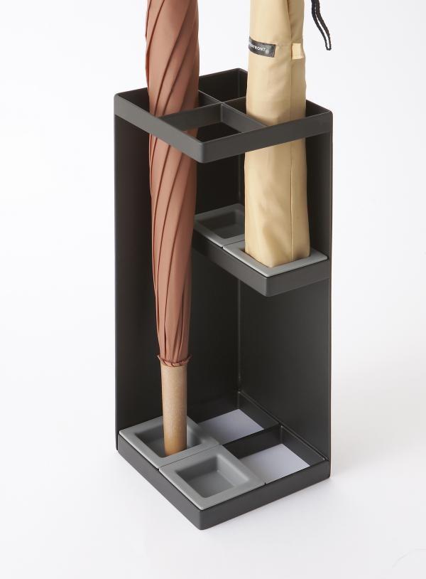 Japanese Minimalist Iron Umbrella Rack Floor-Standing Compact Umbrella Storage Holder for Home Entryway Rain Bin чёрный