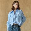 Ribbon Shirt String Volume Crop Jumper Ze05qj004nh