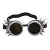 1pc Neue Schweißen Runde Goggle Steampunk Cyber ​​Goth Sonnenbrille Niet Spiked Brille Cosplay Antike Viktorianischen Brillen