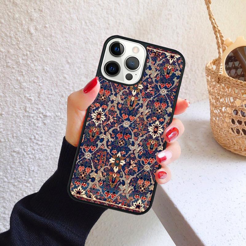 Persian Carpet Floral Pattern Phone Case for iPhone 17 Air 16 Coque 15 14 12 13 PLUS 11 PRO MAX Back Cover Fundas