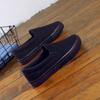 Autumn Women's Black Canvas Slip-On Shoes Low Top Flat Comfort Work Casual Sneakers for Daily Walking Breathable Sneakers Women