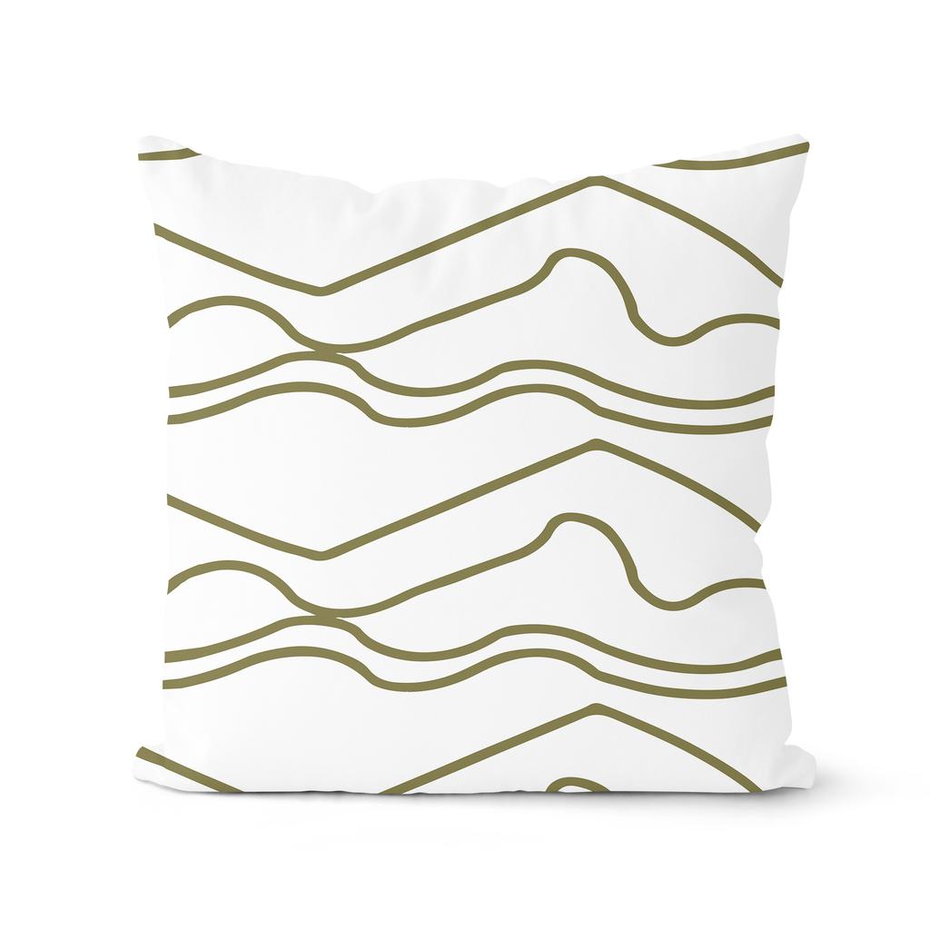 Nordisch Waldgrün Geometrischer Kissenbezug Modern Schlicht Home Modellzimmer Sofa Kunst Kissen