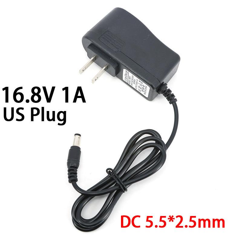 

Адаптер переменного тока в постоянный 4,2 В 0,5 А 2 А 8,4 В 12,6 В 16,8 В 1 А 2 А 2000 мА, зарядное устройство для дрели-шуруповерта 18650, литиевая батарея 16.8V 1A US Plug
