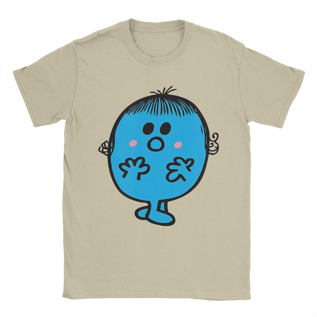 Funny Mr Men Little Miss Shy Funny cute T-Shirt Men Cotton Short Sleeve  Round Neck Summer Tops