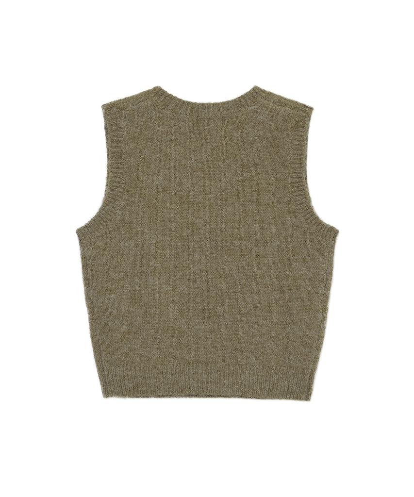 COVERNAT WOMAN Cable Knit Vest Khaki