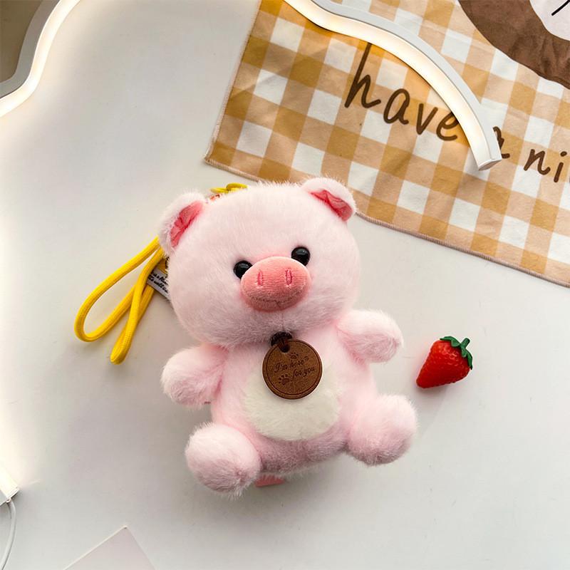 Cartoon Dog Capybara Elephant Bear Dinosaur Cat Plush Toy Keychain For Gift Giving