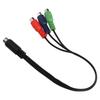 Plug and Play MINI DIN 9-Pin auf 3RCA Kabel 11,8 Zoll MINI DIN 9-Pin Stecker auf 3RCA Buchse RGB Video Adapterkabel RGB Verbindung
