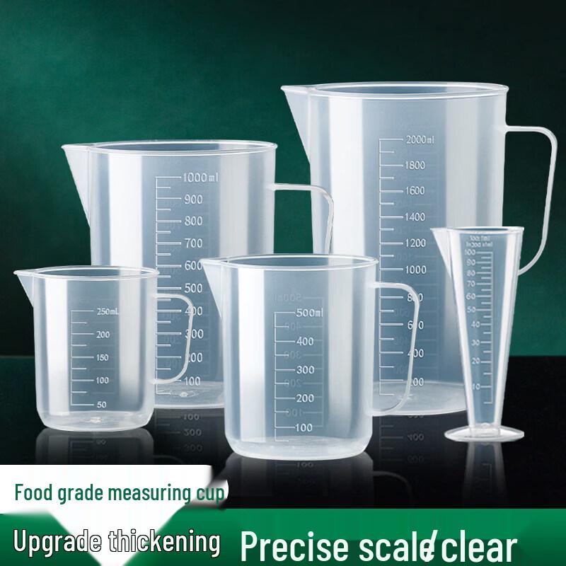 ZISIZ Commercial Plastic Measuring Cup with Scale