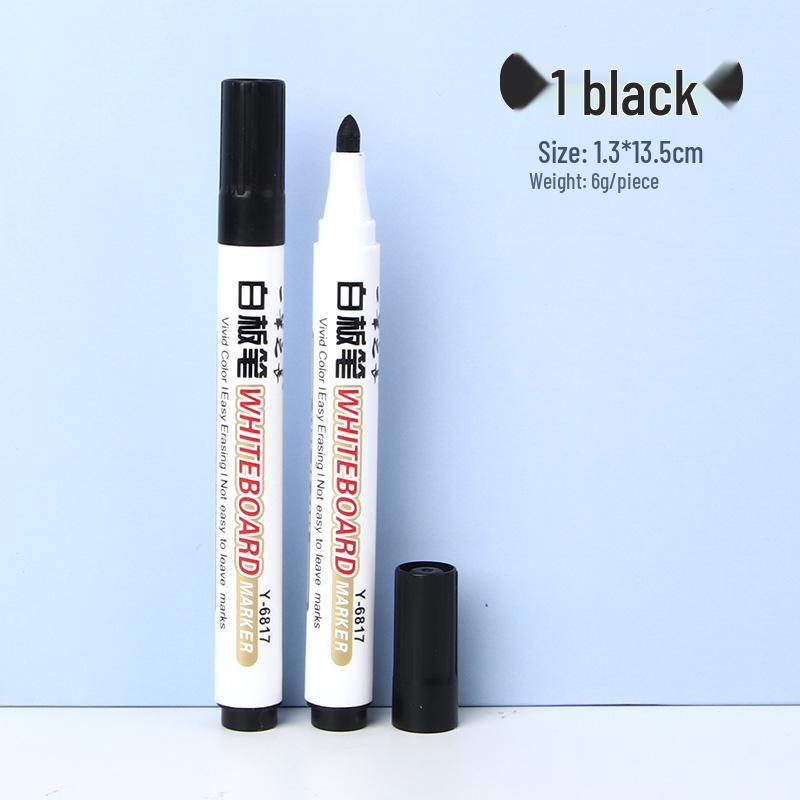 Erasable Water-based Whiteboard Markers - Black, Red, Blue - Easy To Erase, Large Tip for Office/Meeting Use