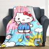 1pc Hello Kitty Milk blanket Lightweight Flannel Throw for Sofa Bed Travel Camping Livingroom Office Couch Chair