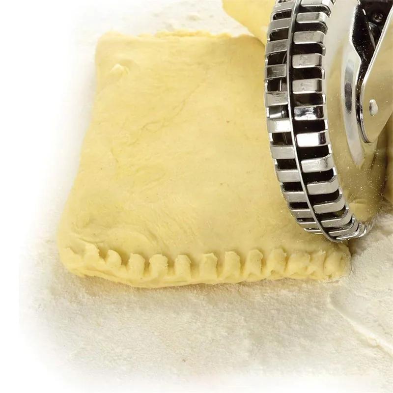 Stainless Steel Pastry Embossing Rolling Knife Double-sided Pie Filling Dumpling Rolling Lace Cutting Knife Edge Sealing Tools