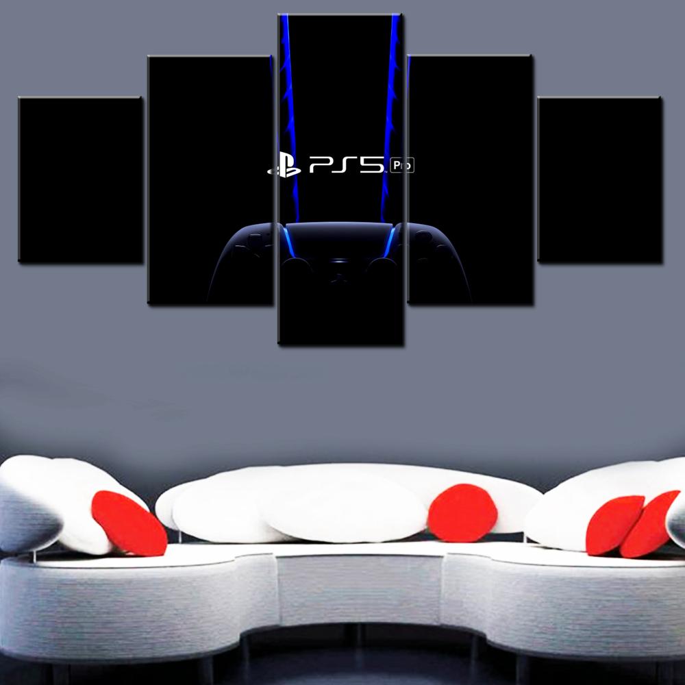 

5 Pieces Canvas Wall Arts Poster Painting Technology Play 5 Pro AMOLED Wallpaper Home Decor Picture Printing For Living Room Art 20X35 20X45 20X55CM