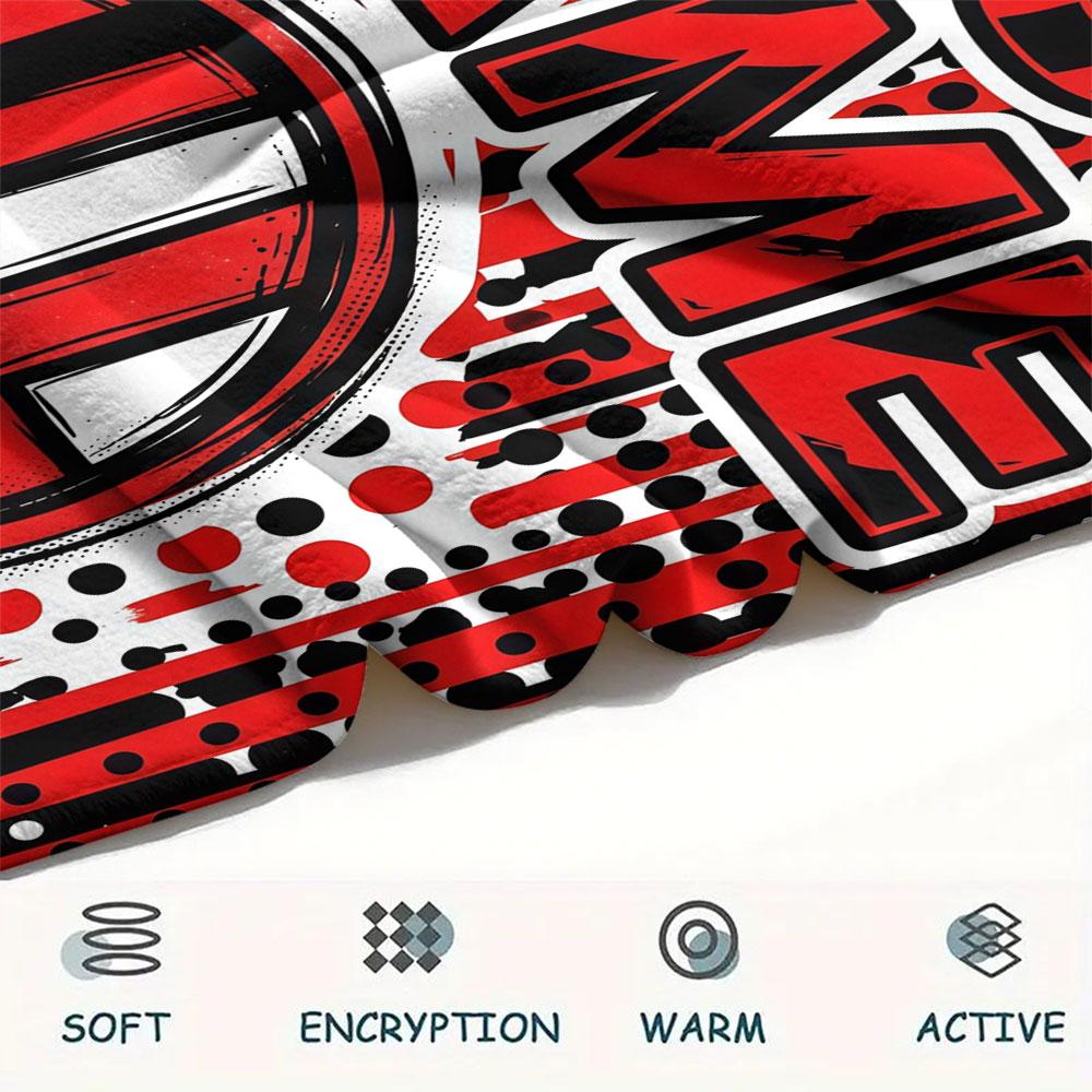 Custom Name,AC Milan Printed Flannel Blanket, Soft Throw for Bedroom Sofa, Washable, Christmas Present, Great Gift.