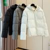 New solid color hooded windproof and anti-fouling down cotton cotton jacket short small bread jacket winter coat