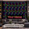 Wall Hanging Tapestry Custom NameAmong Us Pattern Personalized Printed Fabric Wall Decor