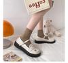 2024 Damen Britischer Stil Leder Slipper mit dicker Sohle: Sommer Slipper mit Schnalle im japanischen College-Stil