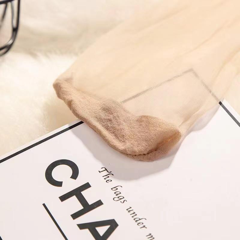10pair Crystal Transparent Silk Socks Female Summer Sock Sexy Thin Elastic Womens Socks Short Black Skin Color Nylon Ankle Socks