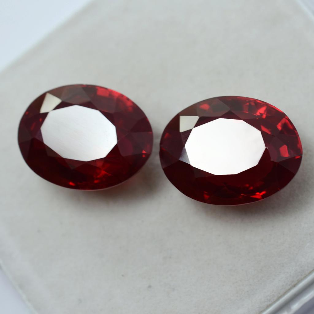 Natural Bloody Red Ruby 60ct Oval Cut Certified Loose Gemstone