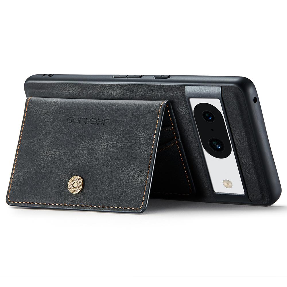 For Google Pixel 8a Case Leather+TPU Retro Phone Cover Detachable Magnetic Back Card Pocket