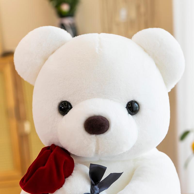 Teddy Bear Doll Bear Catching Machine Doll Holding Rose Plush Teddy Bear Valentine's Day Gift Annual Meeting Gift