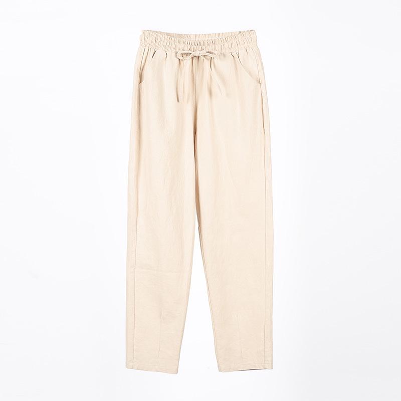 Women's Spring/Summer Cotton Casual Nine-Point Harem Pants