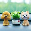 Husky Teddy Pomeranian Car Shake Head Dog Ornaments Cute Nodding Decoration Gift For Car Interior Home Room Auto Accessories