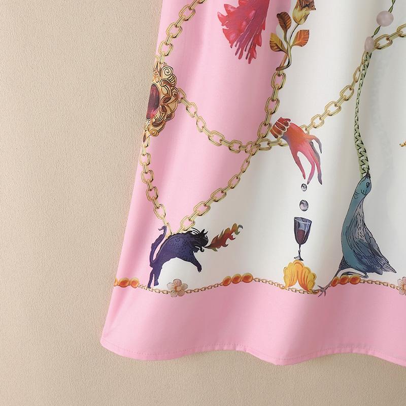 ZANZEA Frauen Casual O-Ausschnitt Kurzarm Sommer Print Kleid