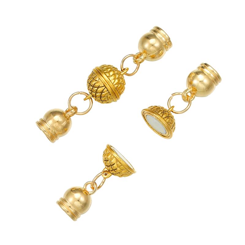 10 Pairs Clothing Accessories Practical Plastic Minimalist Golden Convenient Magnetic Buckles Scarf Button Multi-functional