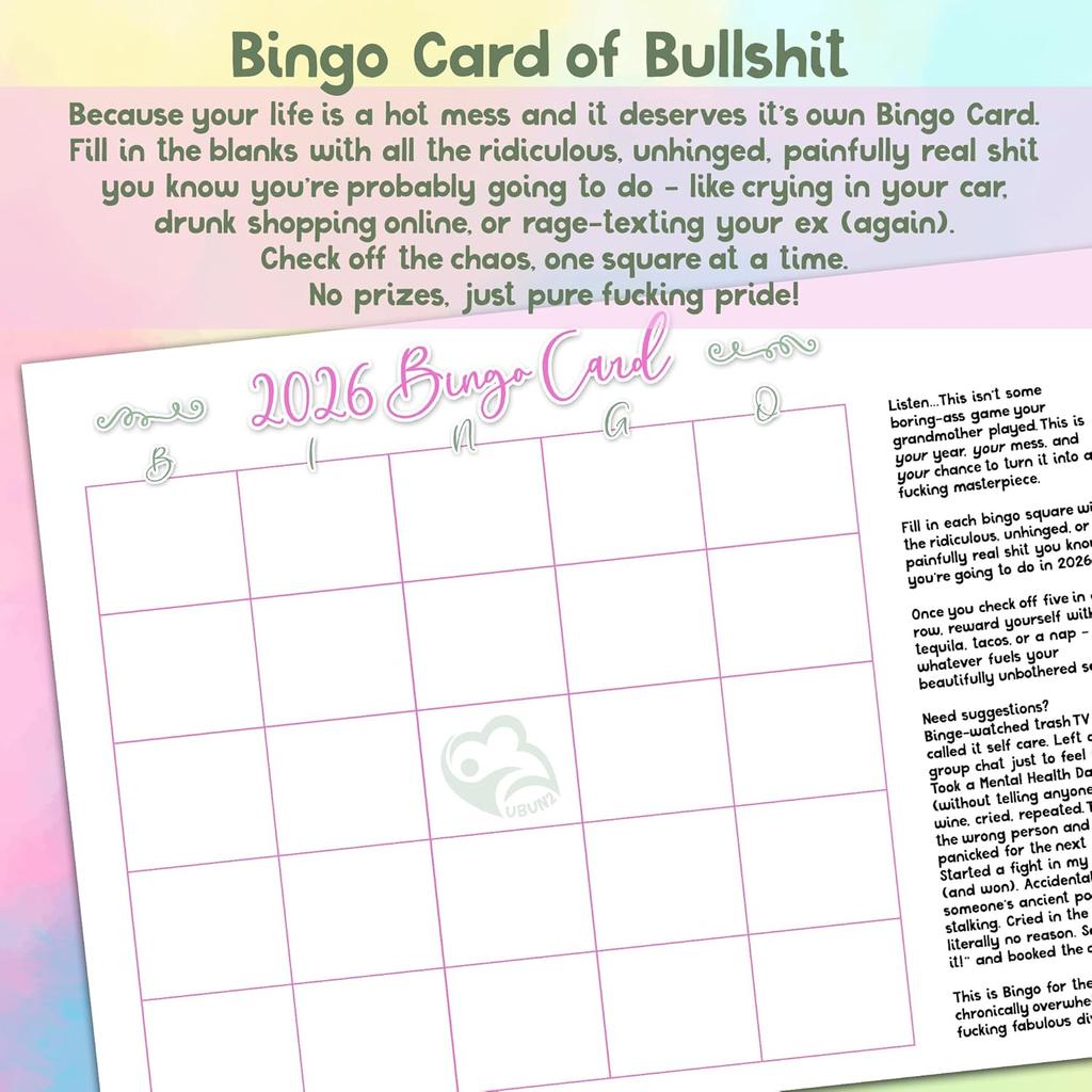2026 Fuck This Shit: A Year of Sassy Attitude | 12 month Calendar for Tired, Fabulous Women | 12"x8" Floral