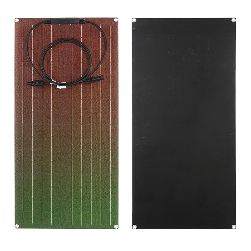 300W Solar Panel Kit 18V ETFE Flexible Monocrystalline Solar Cell Power Charger with 60A Controller for Camping Yacht RV Car 4