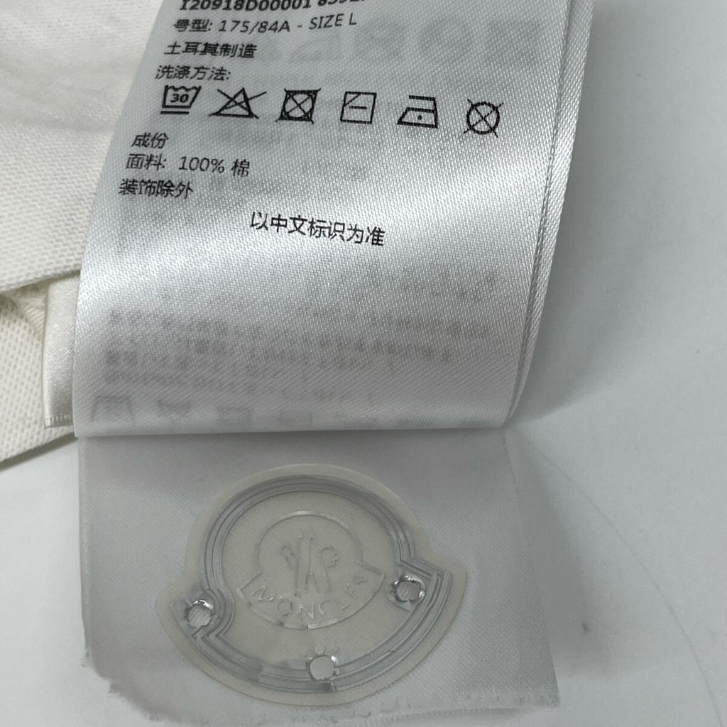 Moncler 23 Year T-Shirt Logo Long Sleeve Shirt Tops L whiteUsed