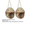 Yousheng Handwoven Hanging Bird House Natural Reed Bird Hut Hanging Bird Nest House for Parrots Cockatiels Garden Yard Patio Terrace Indoor Decor