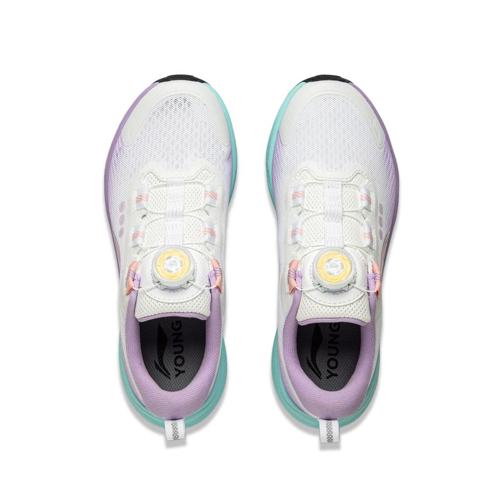 Li Ning Kids Running Shoes Kids Sneakers Standard-White Rose-Purple YKFU136-4