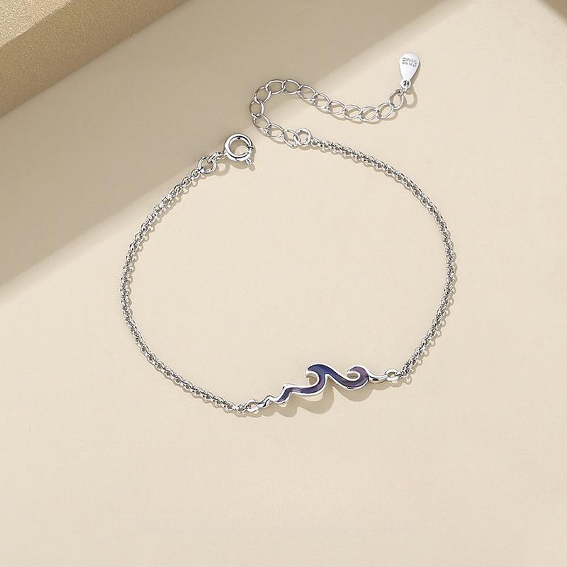 Original Temperature-sensitive Color-changing Oath Couple Bracelet A Pair of Male and Female Ins Cold Wind Bracelet