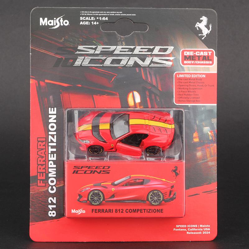 Maisto 1:64 Porsche 911 Taycan Lamborghini Sian Performance Ferrari SF90 Monza SP1 Car Model Alloy Miniature Diecast Toy
